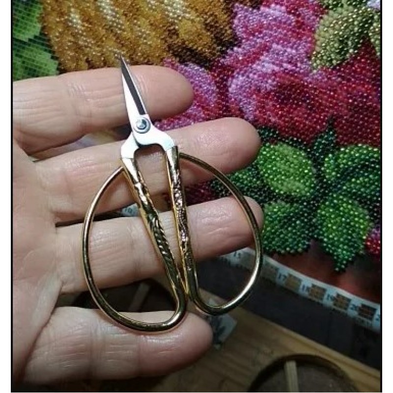 Ножица, малка, златисти дръжки