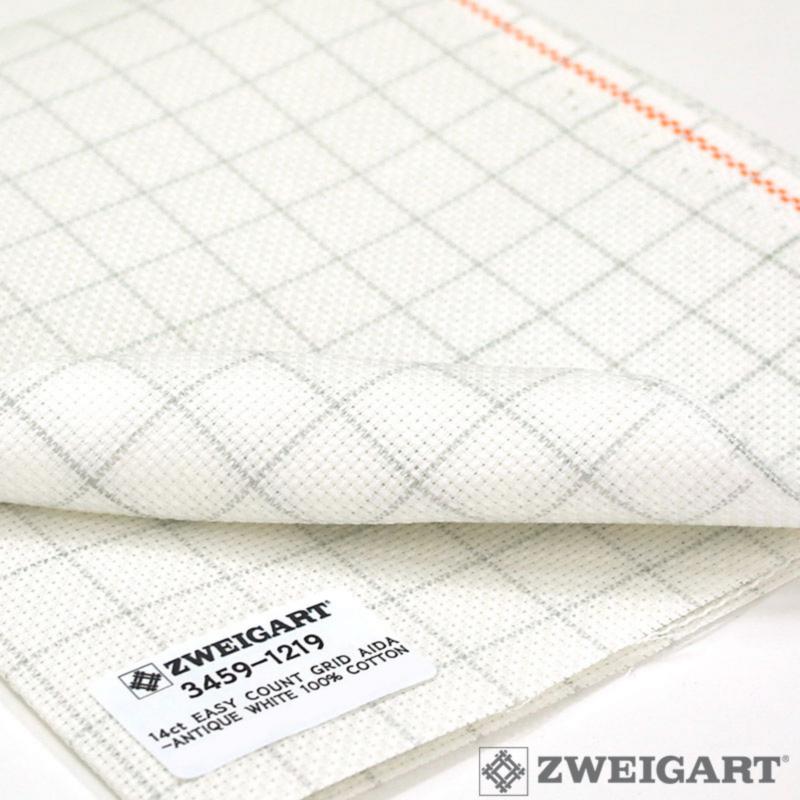 Easy count Aida Zweigart 14ct, бяло - 3459-1219