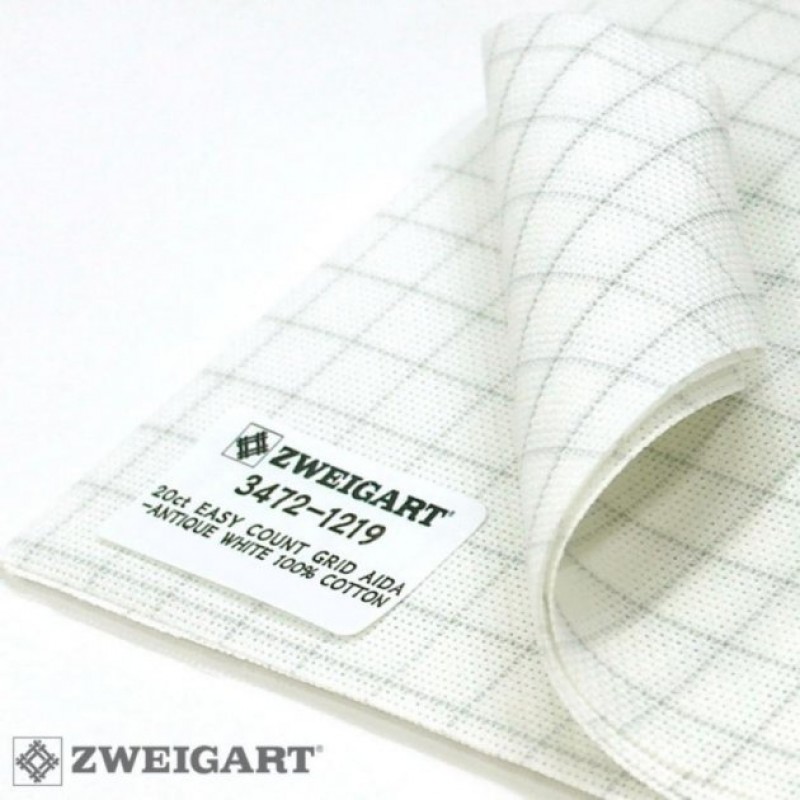 Easy count Aida Zweigart 20ct, бяло 3472-1219