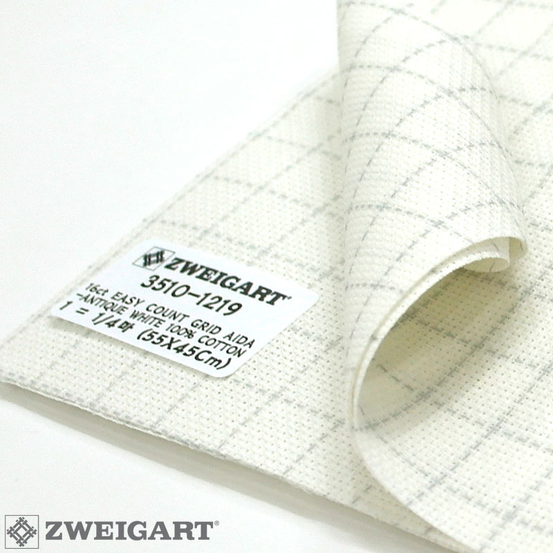 Easy count Aida Zweigart 16ct, бяло - 3510-1219